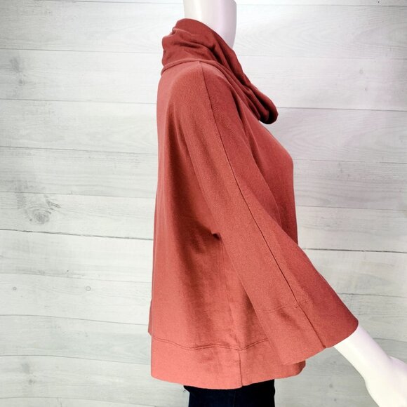 J Jill Womens Cowl Neck Sweater Cotton Modal Salmon Pink Pull Over Size S - Picture 7 of 14